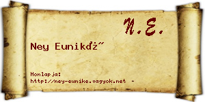 Ney Euniké névjegykártya
